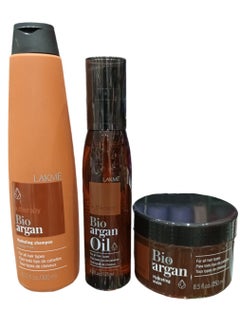 LAKME Lakme Set K Therapy Bio Argan Hydrating Shampoo 300 ml and Bio Argan Hydrating Mask 250 ml and Bio Argan Oil 125 ml for all Hair Types  - Image 2