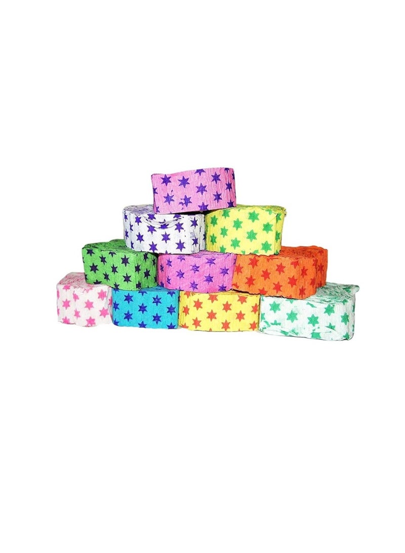 Flamingo CREPE STREAMER (PACK OF 3) 2INCH X 60FT ASSORTED COLORS - Image 1