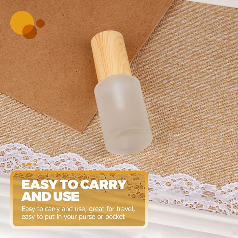 Beavorty Glass Spray Bottles 30ml Wood Grain Cap 6pcs Refillable Perfume and Cosmetic Spray Bottles for Facial Mist and Travel Storage - Image 5