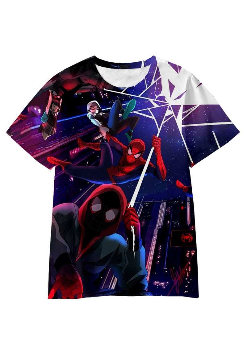 Spider-Man Across the Universe Handsome Loose Pullover T-shirt 3D digital printing personalized breathable T-shirt  - Image 1