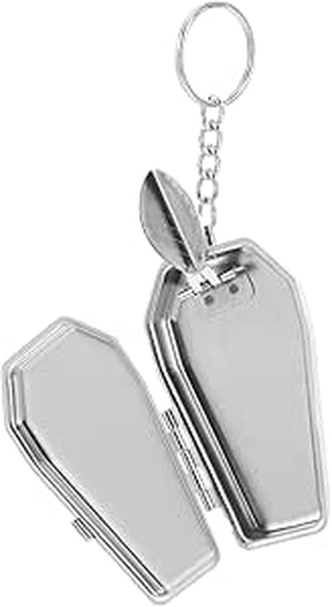 Valiclud Mini Tinplate Cofiin Ashtray Keychain For Camping Travel - Image 1
