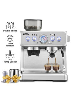 Barista Pro Espresso Machine With Dual Heating System 20 Bar Espresso Coffee Bean To Cup Coffee Machine For Home Office And Small Cafe Silver 2.8L