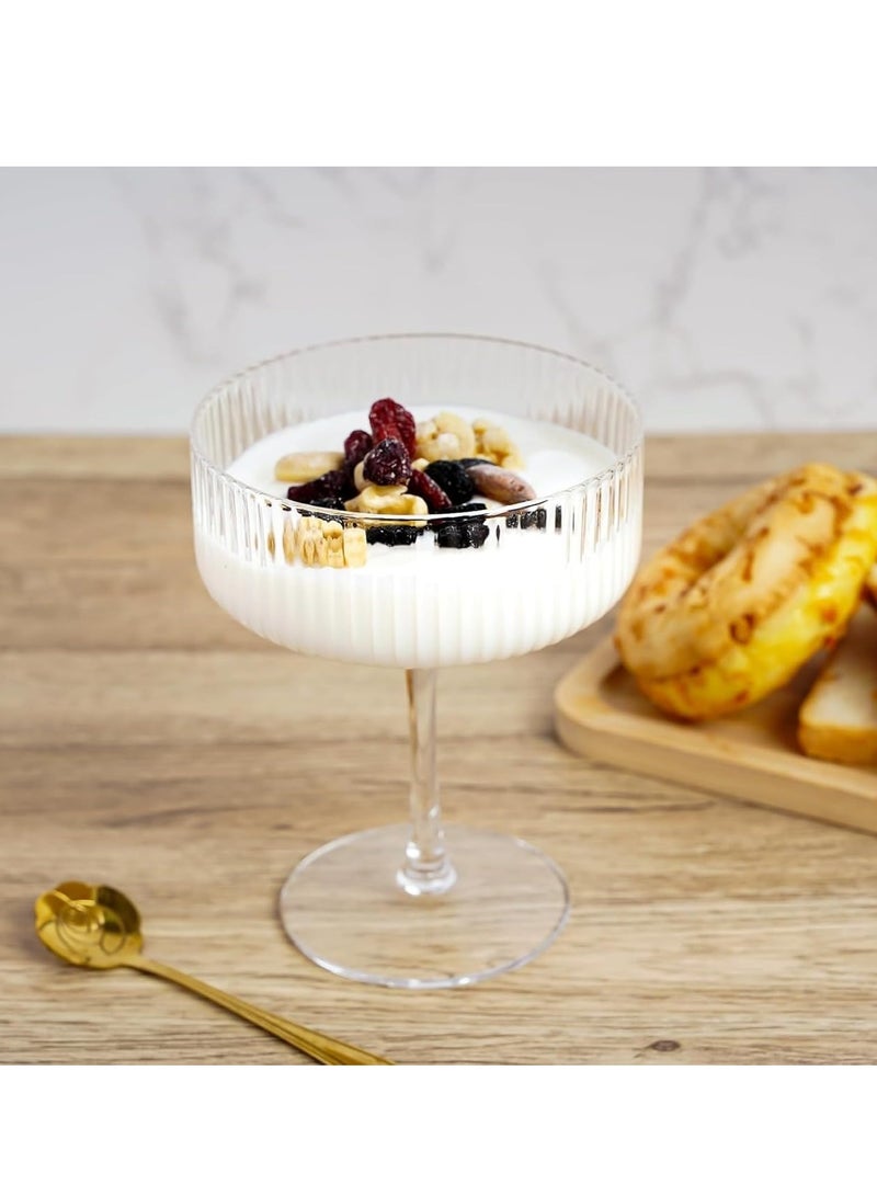 Serving Bowl For Ice Cream And Desserts Clear Glass Set Of 6 - Image 1