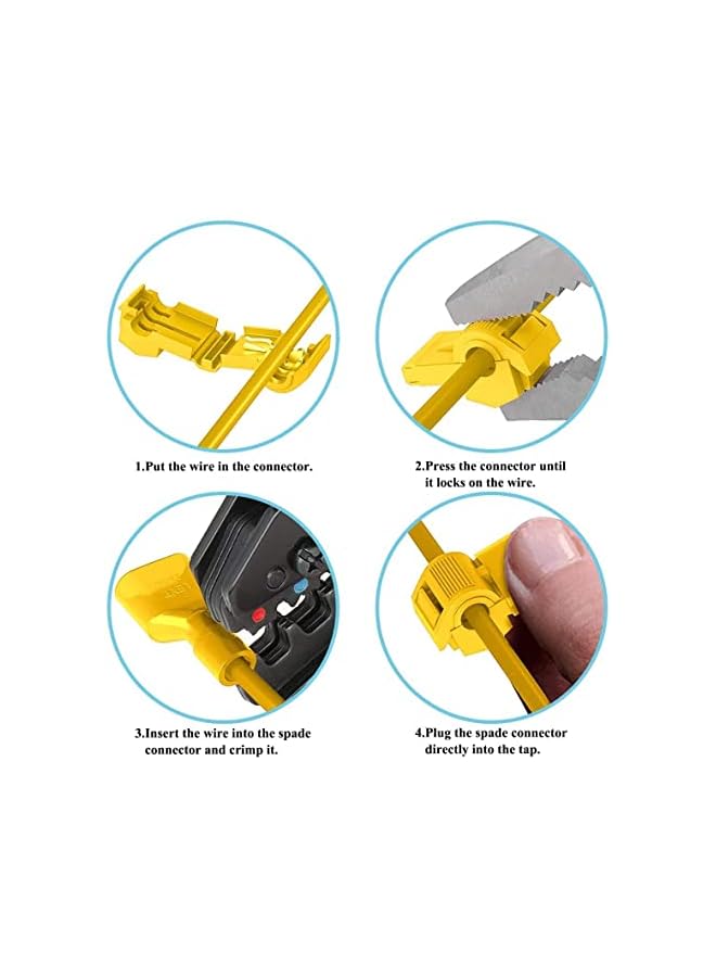 The Bros 240 PCS T-Tap Wire Connectors Self-Stripping Quick Splice Electrical Terminals and Nylon Insulated Male Quick Disconnect Spade Terminals Kit with Storage Case - Image 4