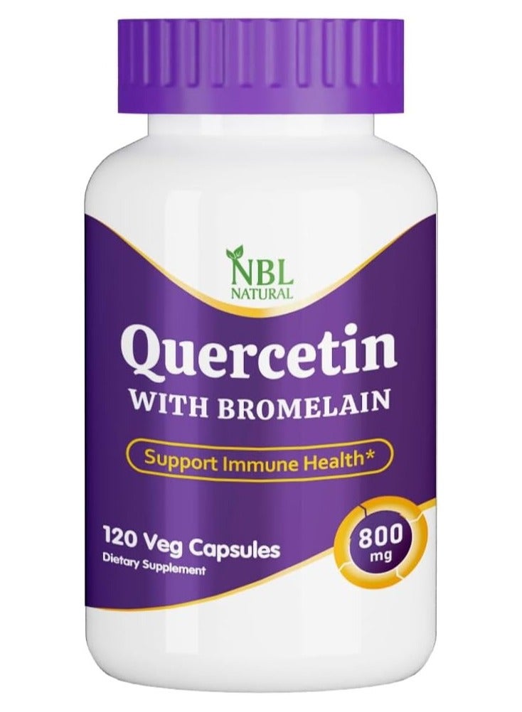 أن بي أل ناتشورال Quercetin with Bromelain 800mg  120 Vegetarian Capsules