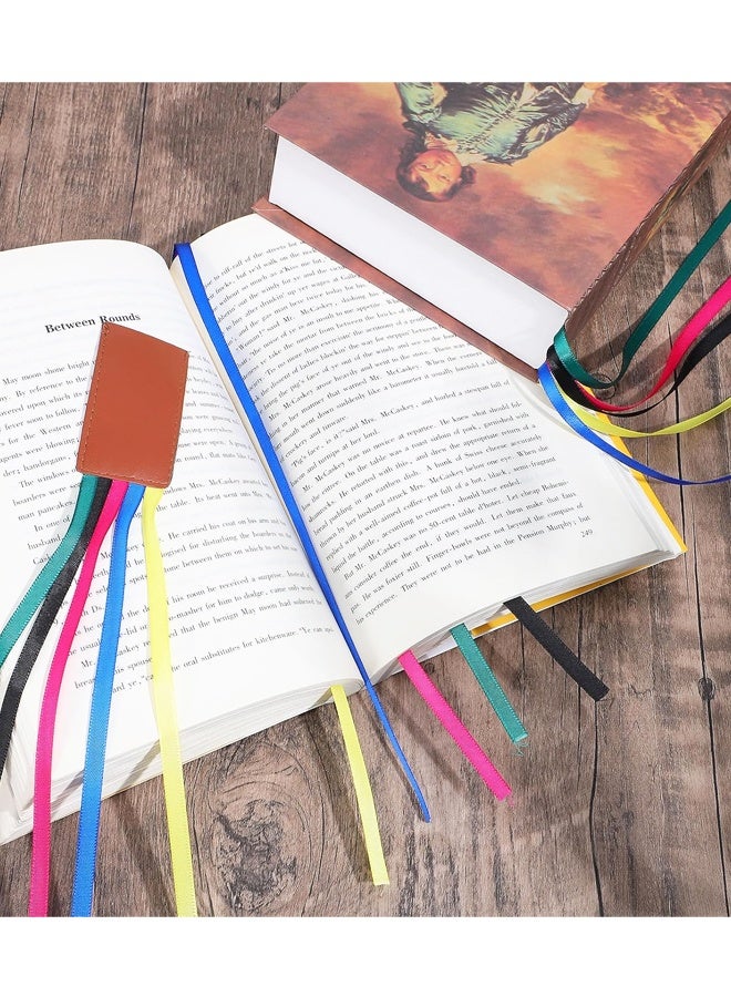 10 علامات مرجعية شرائط ، علامات صفحة متعددة الشرائط ، علامات مرجعية من الجلود الاصطناعية الملونة - Image 5