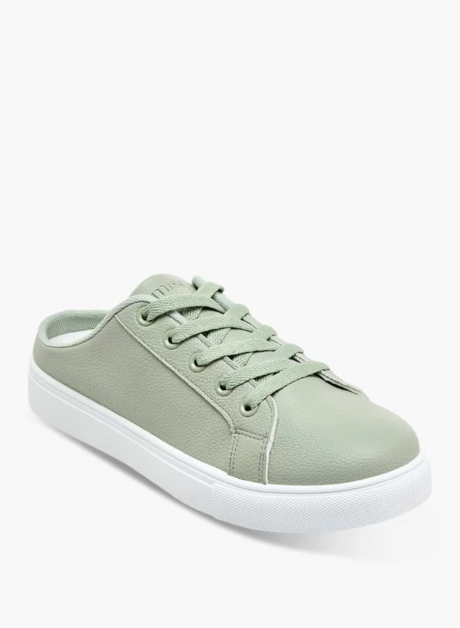 MISSY Women Solid Slip-On Sneakers with Lace Detail