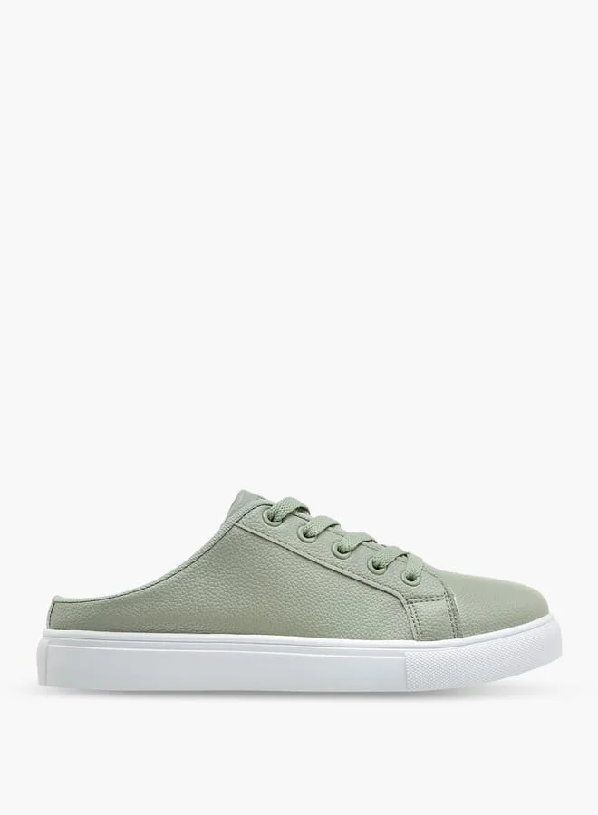MISSY Women Solid Slip-On Sneakers with Lace Detail