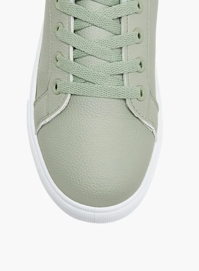 MISSY Women Solid Slip-On Sneakers with Lace Detail