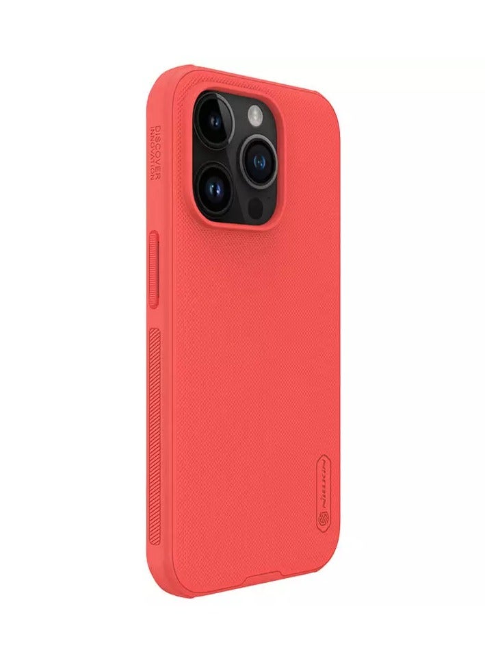 Nillkin Super Frosted Shield Pro Matte cover case for Apple iPhone 15 Pro 6.1-Red - Image 5