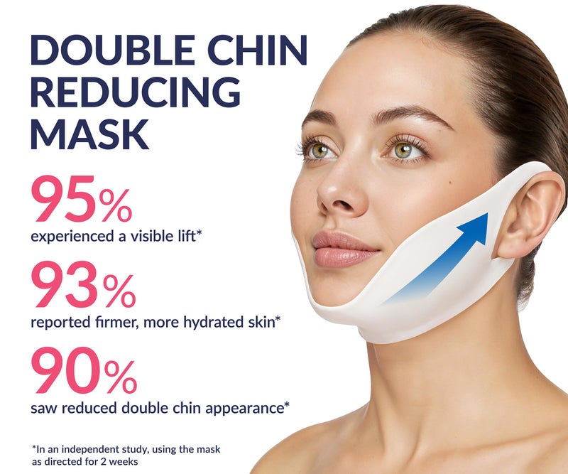 Stylia V Line Lifting Collagen Mask - Lift, Firm & Contour Jawline - Double Chin Reducer Strap with Hyaluronic Acid & Aloe - Neck Tightening and Lifting Mask - Jawline Shaper Face Lift Tape (10PC) - Image 3
