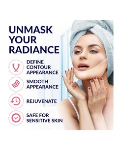 Stylia Stylia Double Chin Mask - V Line Chin Strap - Toning Hydrogel Collagen Face Mask with Hyaluronic Acid & Aloe Vera - 10PC  - Image 3
