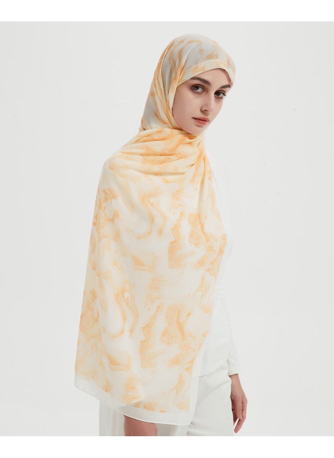 ShineShe New Graffiti Print Headscarf Fashion Women Chiffon Scarf  - Image 2