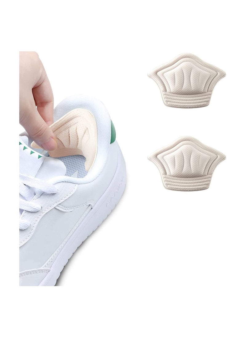 Generic Silicone/Fabric Heel Grips Liner Cushions Inserts for Loose Shoes, Heel Pads Snugs for Shoe Too Big Men Women, Filler Improved Shoe Fit and Comfort, Prevent Heel Slip and Bliste (Beige)  - Image 1