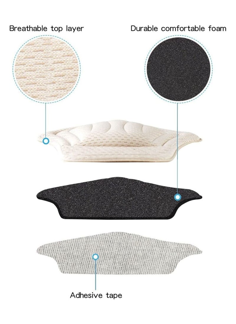 Generic Silicone/Fabric Heel Grips Liner Cushions Inserts for Loose Shoes, Heel Pads Snugs for Shoe Too Big Men Women, Filler Improved Shoe Fit and Comfort, Prevent Heel Slip and Bliste (Beige)  - Image 2