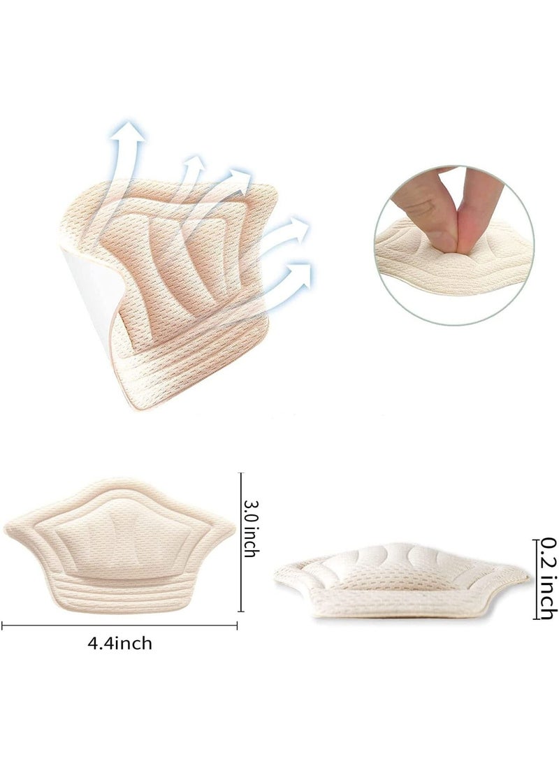 Generic Silicone/Fabric Heel Grips Liner Cushions Inserts for Loose Shoes, Heel Pads Snugs for Shoe Too Big Men Women, Filler Improved Shoe Fit and Comfort, Prevent Heel Slip and Bliste (Beige)  - Image 4