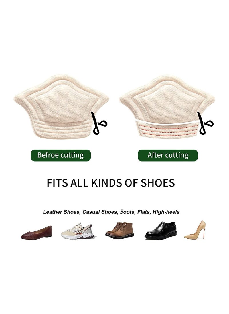 Generic Silicone/Fabric Heel Grips Liner Cushions Inserts for Loose Shoes, Heel Pads Snugs for Shoe Too Big Men Women, Filler Improved Shoe Fit and Comfort, Prevent Heel Slip and Bliste (Beige)  - Image 5