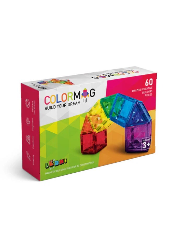 Lerni Toys COLORMAG Magnetic Building Set – 60 Pieces - classic - Image 2