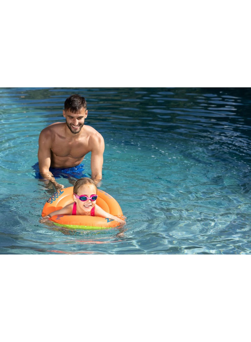 ZOGGS Kids Swim Ring Pool Float Orange & Green 3-6 Years Up To 25 Kg - Image 5