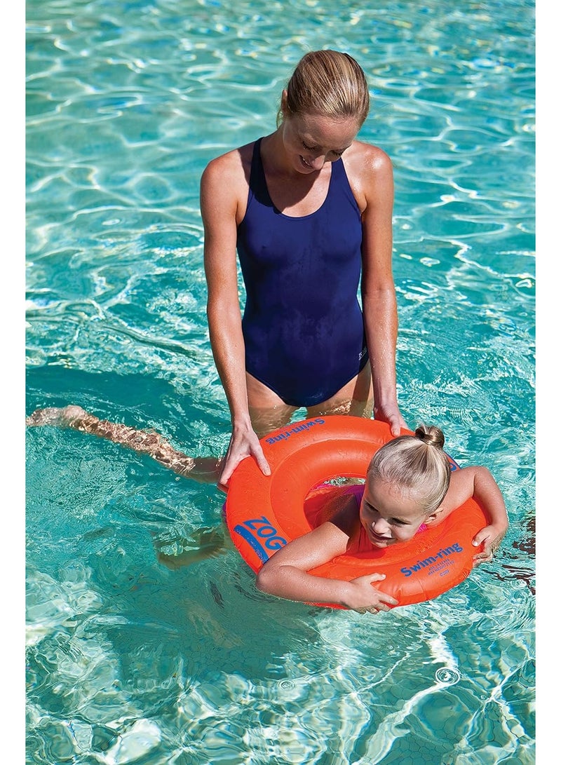 ZOGGS Kids Swim Ring Pool Float Orange & Green 3-6 Years Up To 25 Kg - Image 2