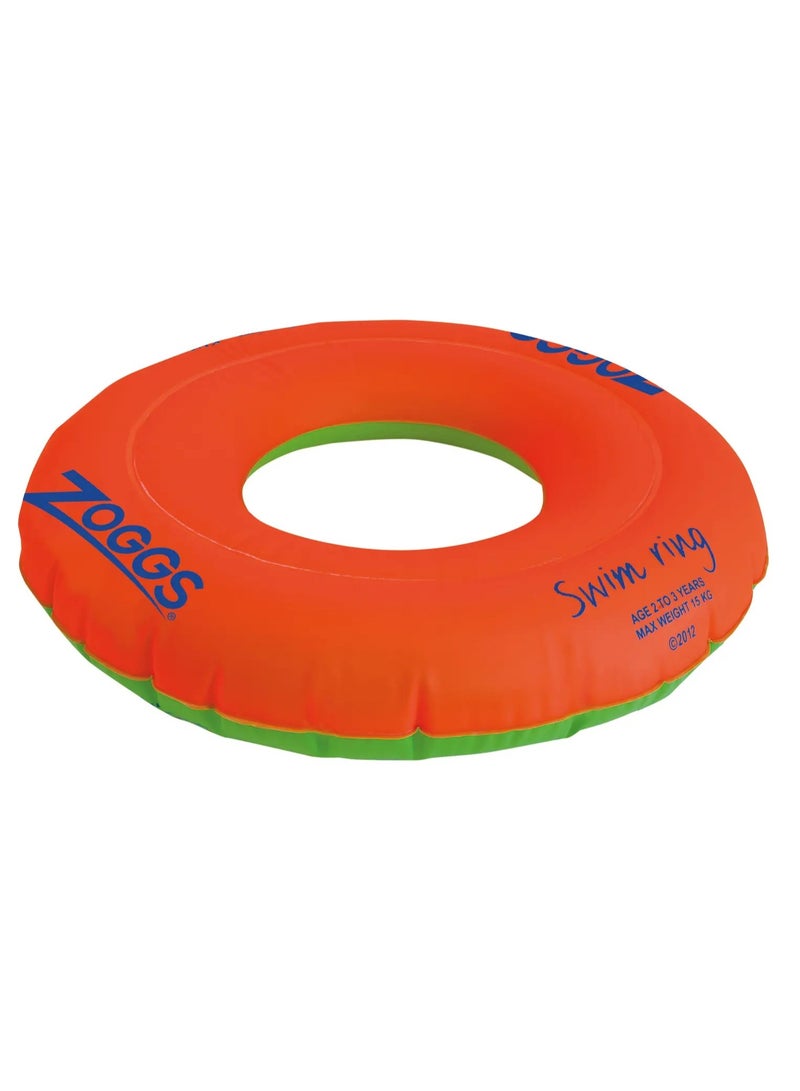 ZOGGS Kids Swim Ring Pool Float Orange & Green 3-6 Years Up To 25 Kg - Image 1