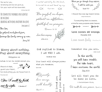 Everjoy تاتو مؤقت من آيات الكتاب المقدس واقتباسات مسيحية ملهمة من إيفرجوي - Image 1