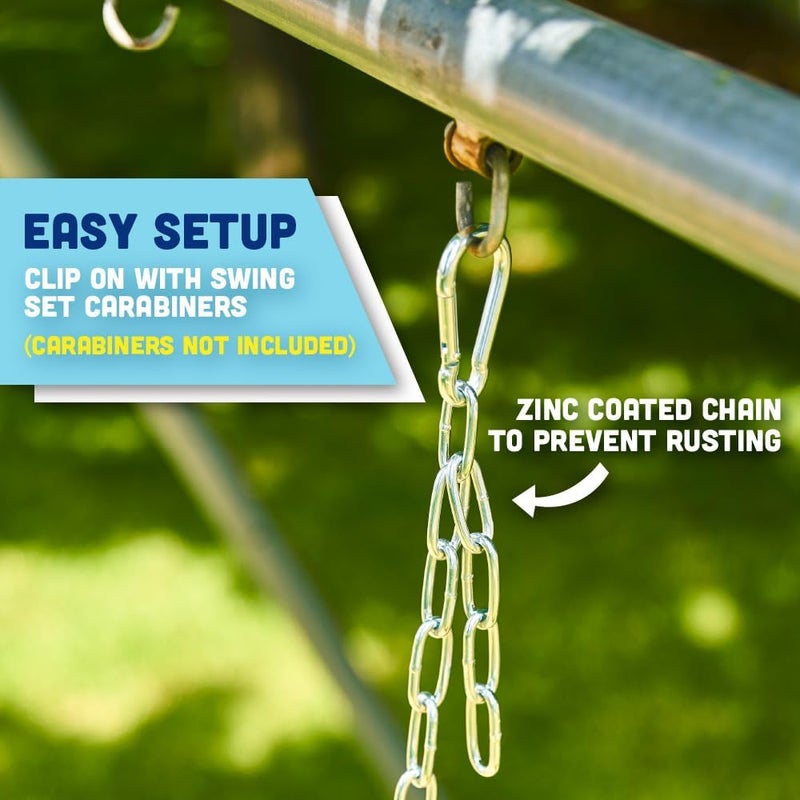 Squirrel Products High Back Full Bucket Toddler Swing Seat with Plastic Coated Chains - Green | Plastic Coated Chains, Swing Set Additions & Replacements, Outdoor Play Equipment - Image 5