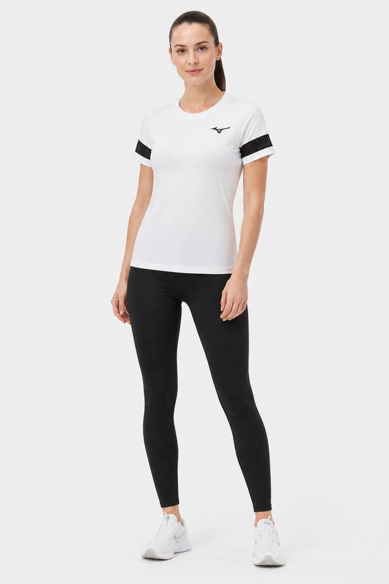 Mizuno Women Sportswear Fit Short Sleeve Training T-Shirt, White - Image 2