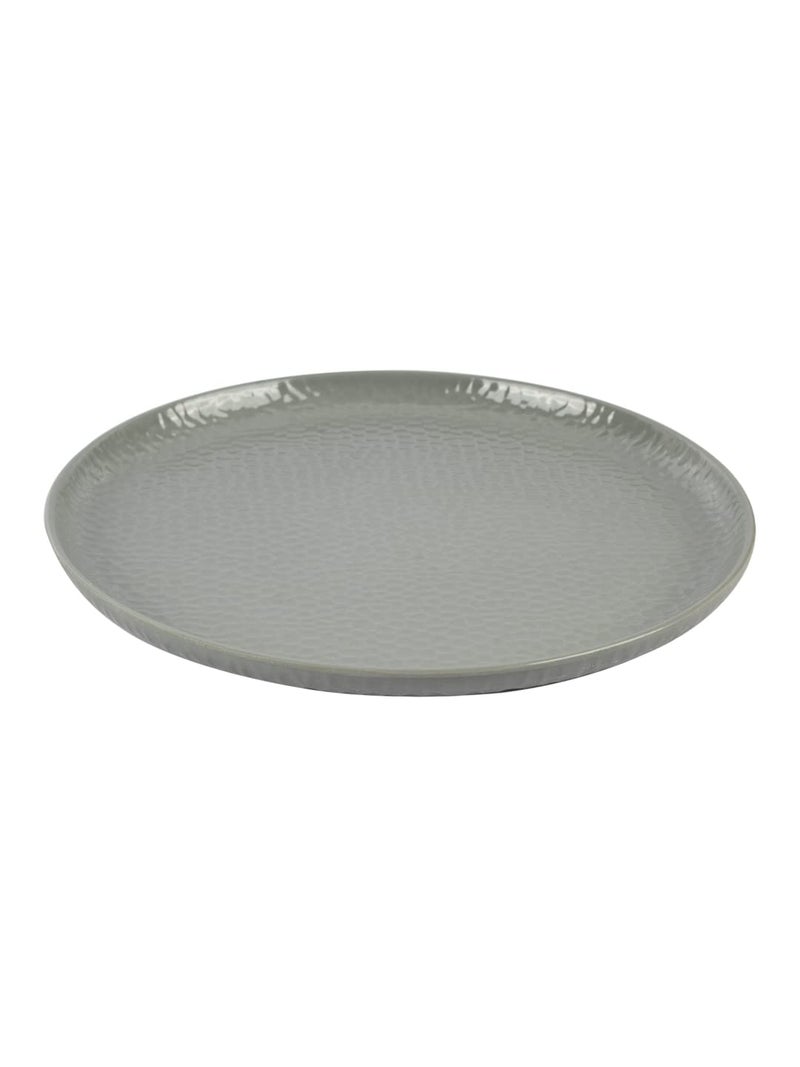MARKET 99 Melamine Round Serving Set of 6 Quarter Dinner Plates Set for Kitchen with Hammered Design | Kitchen Utensils for Breakfast and Lunch Decorative Serving (Grey) - Image 5