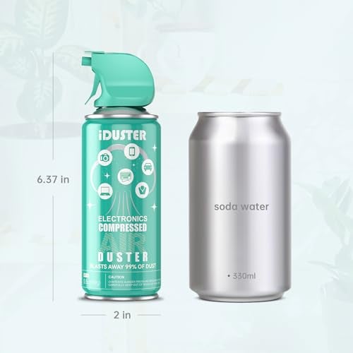 iDuster Disposable Compressed Air Duster, 3.5 oz Computer Cleaner, Keyboard Cleaner, 2 PCS - Image 4