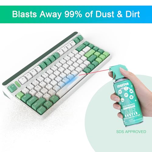 iDuster Disposable Compressed Air Duster, 3.5 oz Computer Cleaner, Keyboard Cleaner, 2 PCS - Image 2