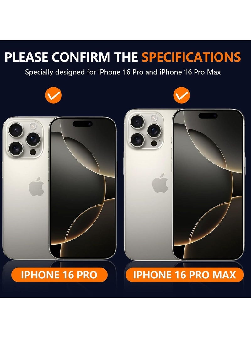 Raxoom Camera Lens Protector for iPhone 16 Pro/16 Pro Max â€“ HD Tempered Glass with Aluminum Ring (Titanium) - Image 2