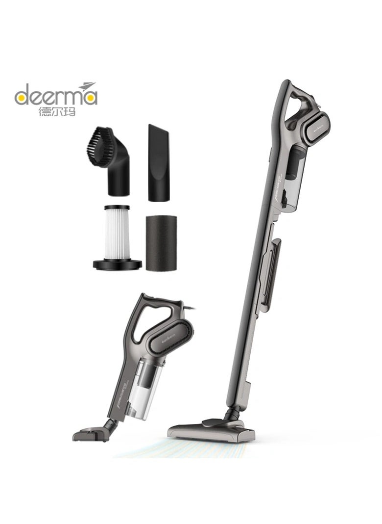 ديرما مكنسة كهربائية محمولة Deerma DX700s 2 في 1 بقدرة 600 وات سلكية وخفيفة الوزن وهادئة للغاية مع طاقة 15 كيلو باسكال وتقنية شفط Blackhole | -  أسود  - Image 4