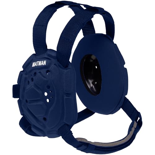 Matman Medalist Adult Wrestling Headgear – Easy-Adjust, Snug Fit Protective Headgear for Wrestling, BJJ & MMA (Navy) - Image 1