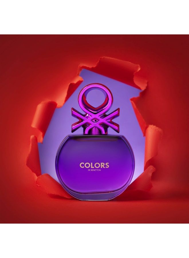 Benetton Purple Eau de Toilette Spray for Women, 2.7 Ounce - Image 2