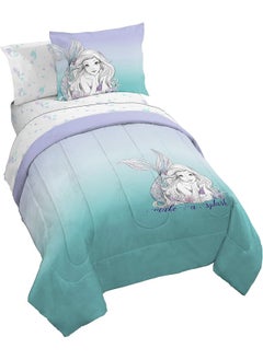 Jay Franco Jay Franco Disney The Little Mermaid Make A Splash 5 Piece Twin Bed Set - Includes Comforter & Sheet Set - Bedding Features Ariel - Super Soft Fade Resistant Microfiber - (Official Disney Product)  - Image 1