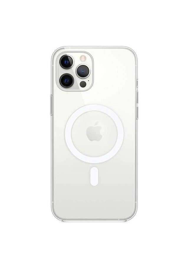 ديفيا جراب خلفي مغناطيسي مقاوم للصدمات لهاتف iPhone 12 Pro Max مقاس 6.7 بوصة / مقاوم للخدش / مغناطيس مدمج / متوافق مع MagSafe / رفيع وخفيف وسهل الإمساك به / مصنوع من البولي كربونات الشفاف والمواد المرنة - شفاف للغاية - Image 1