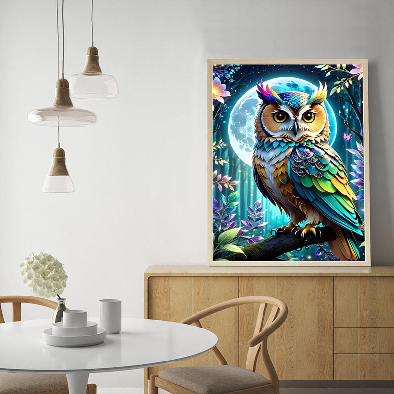 Ycydilirab Owl Diamond Art Kits for Adults- 5D Diamond Painting for Adults Owls, DIY Gem Painting Perfect for Gifts and Home Wall Decor 12x16inch - Image 2