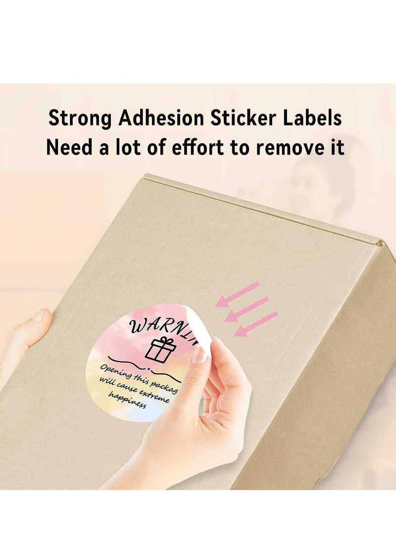 فوميمو ملصقات دائرية - ملصق حراري دائري متدرج اللون 3 انش لملصق الباركود، تصميم شعار يمكنك صنعه بنفسك، للاعمال الصغيرة، متوافق مع معظم طابعات ملصقات الشحن، 500 قطعة/لفة - Image 5