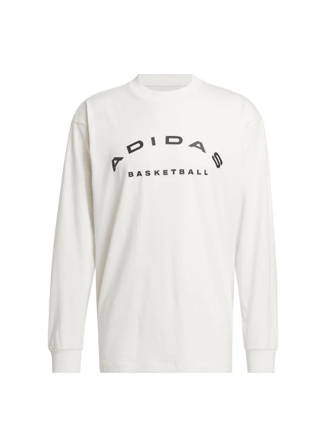 اديداس adidas Select LS Tee White Originals Men T-SHIRTS