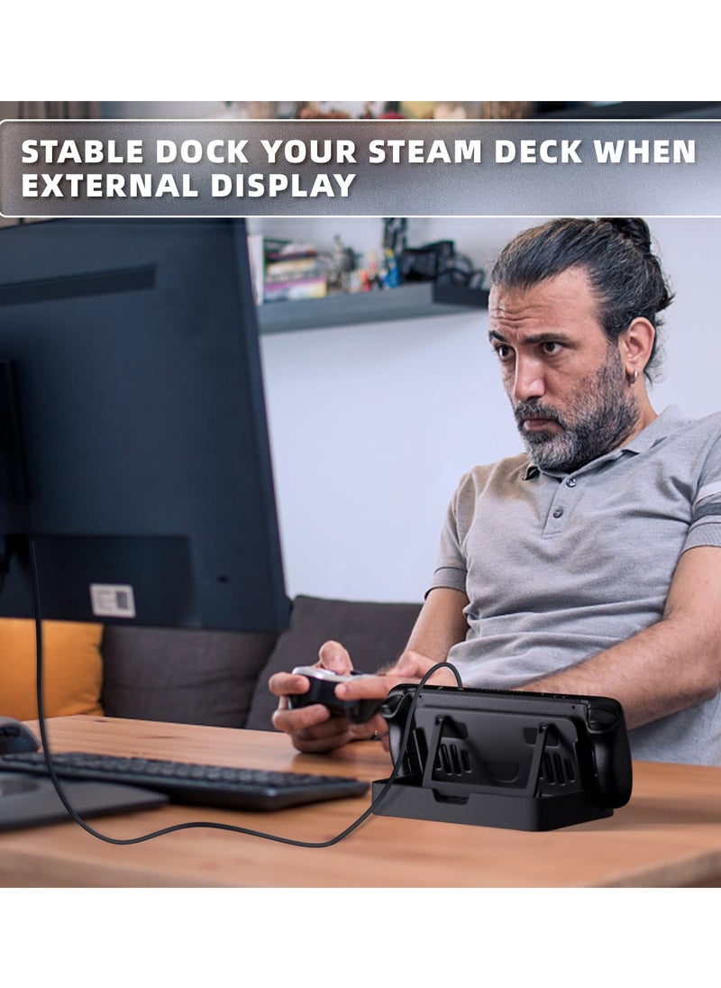 Excefore - Upgraded Foldable Stand Base for Steam Deck/ROG Ally, Adjustable & Portable with Anti-slip Silicone Pad - Dock Accessories for Steam Deck/ROG Ally - Image 1