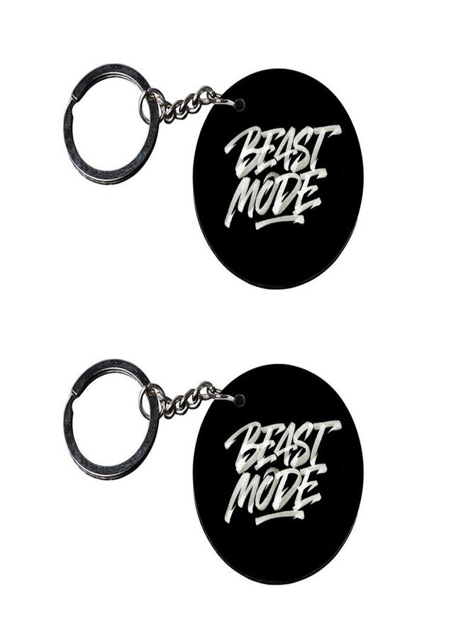 Anuman007 | funny keychain | keychain for car hyundai Printed Wooden Keychains | Circle Shape Set of 2 keyrings 2x2 inch - Image 1