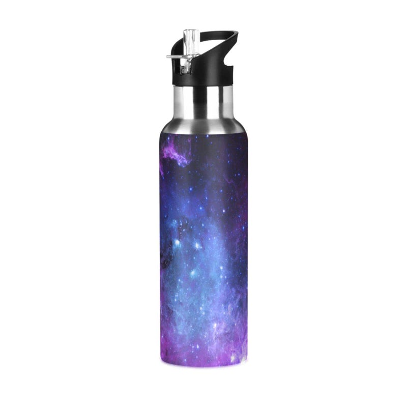 Kcldeci Unicorn Rainbow Galaxy Sports Water Bottle 20 Oz Straw Lid Leak Proof Vacuum Insulated Stainless Steel Water Bottles Hot Cold Double Walled Thermo Mug Tumbler Travel Cup