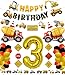 FIGEPO Construction 3rd Birthday Party Supplies for Boys with Dump Truck Theme Includes Cake Toppers Balloons Banners Signs and More - Image 2