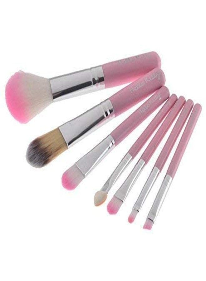 JAAYANSHA 7 Pcs Pink Makeup Brushes Set with Pack of 6in1 Makeup Sponges for Face Makeup - (Pack of 13) - Image 3