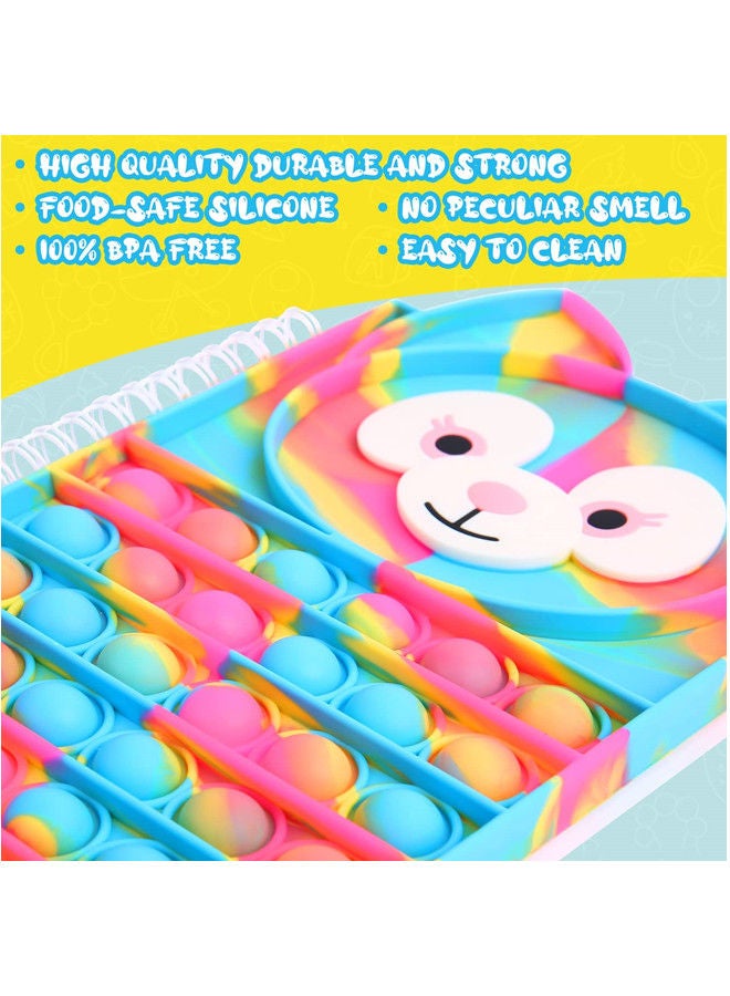 ISank Push Pop Fidget Toy Silicone Sensory Bubble Lined Spiral Stress Relief Notebook  - Image 3