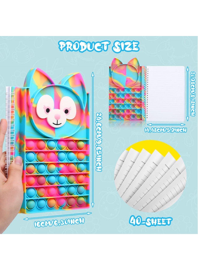 ISank Push Pop Fidget Toy Silicone Sensory Bubble Lined Spiral Stress Relief Notebook  - Image 2