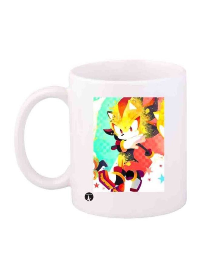 RKN Sonic Character Printed Coffee Mug White/Yellow/Red - Image 1