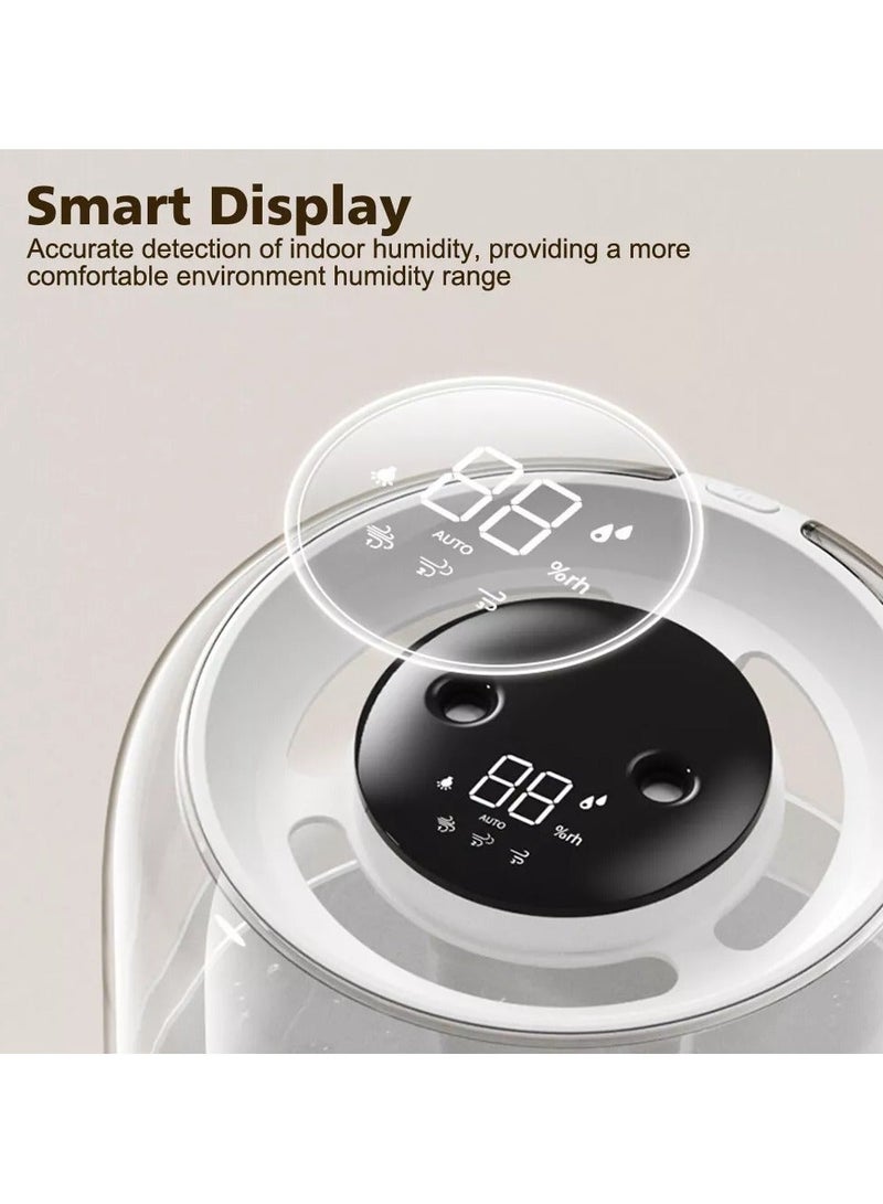 RUKYU 4L Humidifier with Light and 3 Adjustment Modes, Double Spray Quiet Sterilize Cool Mist Air Humidifier, Digital Humidifier for Home Dormitory Office Bedroom Desktop - Image 4