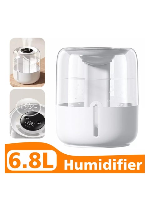 6.8L Humidifier for HOME OFFICE with Light,Quiet & Auto-of Cool Mist Humidifier